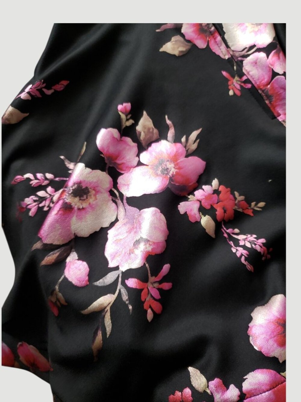 B.Darlin Strapless Floral Fit & Flare Dress Black/ fuschia Size 11/12 - Picture 12 of 12